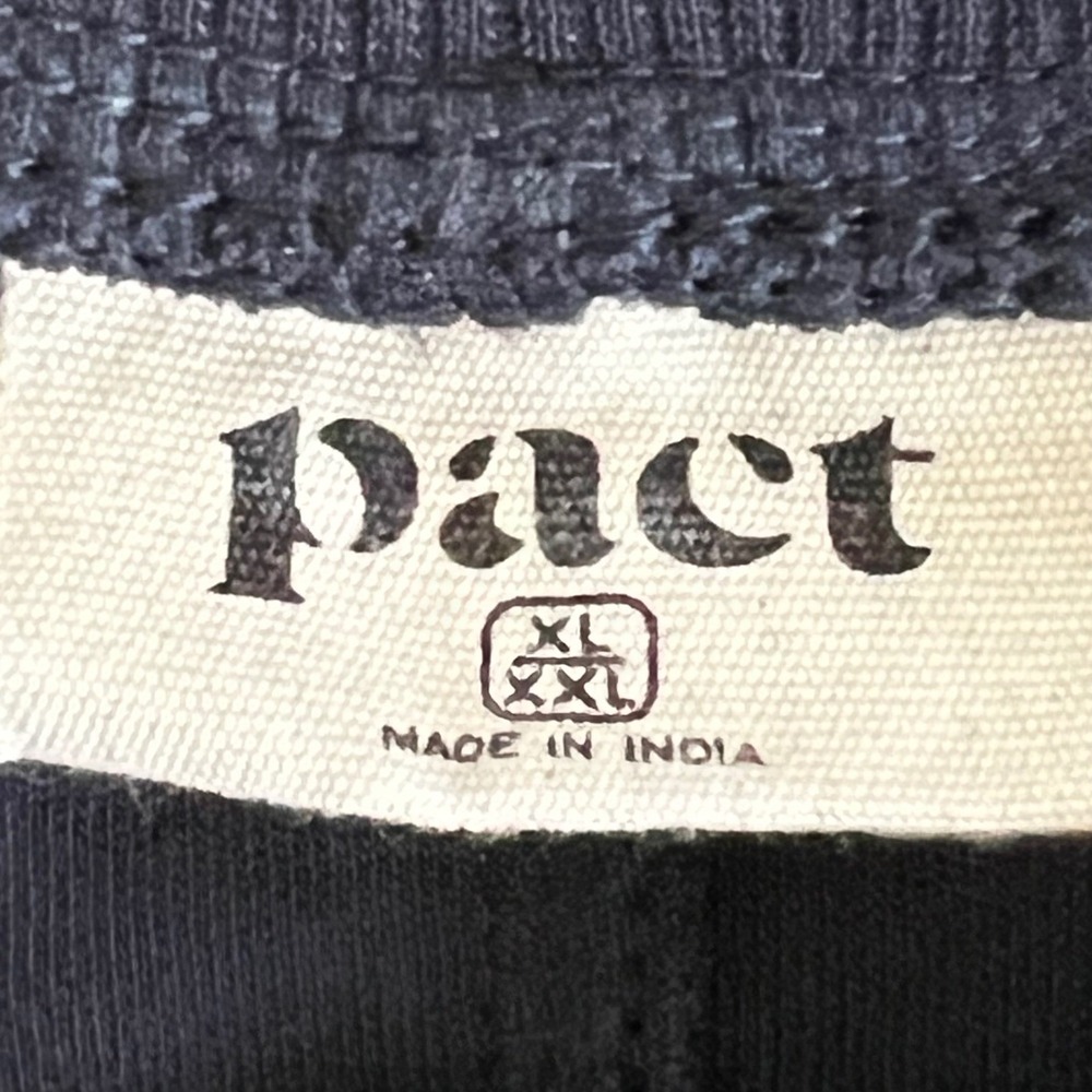 Pact Organic Cotton Oversized Sweatshirt Navy Blue XL XXL Crew Neck High Low Hem - Picture 2 of 9